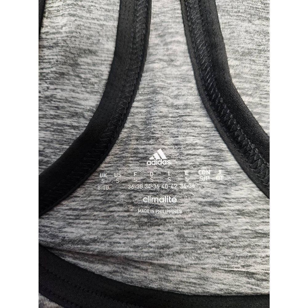 Adidas SMALL grey raserback tank with black trim - Picture 6 of 6